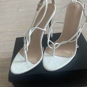 White high heels, brand new